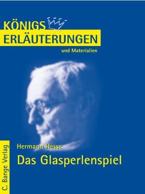 cover image of Das Glasperlenspiel von Hermann Hesse. Textanalyse und Interpretation.